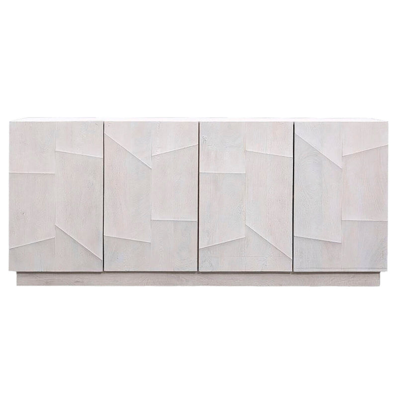 Sideboard DKD Home Decor White Cream Mango wood 180 x 40 x 80 cm