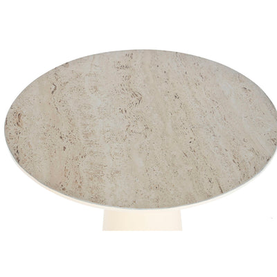 Table d'appoint Home ESPRIT Blanc Beige Marron Clair Métal Céramique 40 x 40 x 72 cm