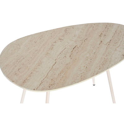 Jeu de 2 tables Home ESPRIT Blanc Beige Marron Clair 73 x 43 x 45 cm