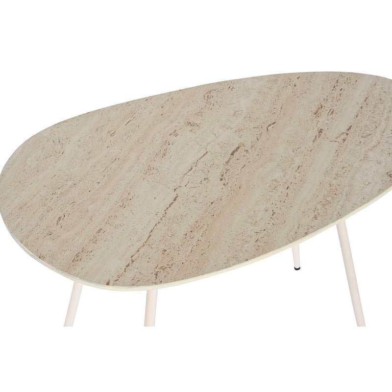 Jeu de 2 tables Home ESPRIT Blanc Beige Marron Clair 73 x 43 x 45 cm