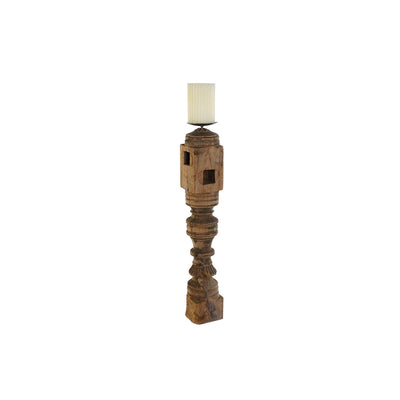 Candleholder Home ESPRIT Natural Wood 8 x 8 x 50 cm (2 Units)