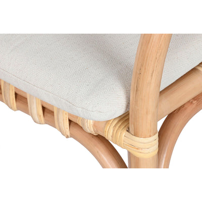 Conjunto de mesa com 2 cadeiras Home ESPRIT Branco Natural 50 x 50 x 50 cm