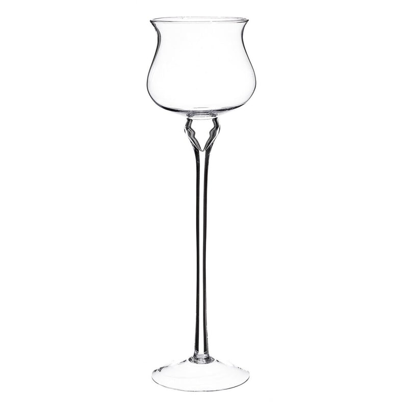 Candelabro Transparente Cristal 16 x 16 x 60 cm