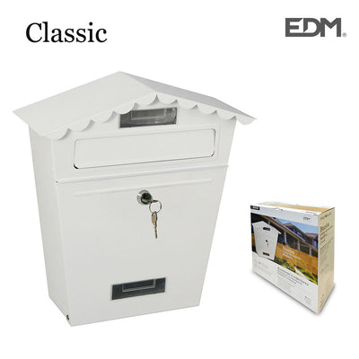 Boîte aux lettres EDM Acier Blanc Classic (29,5 x 10,5 x 35,5 cm)