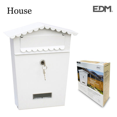 Letterbox EDM House Steel White (21 x 6 x 30 cm)