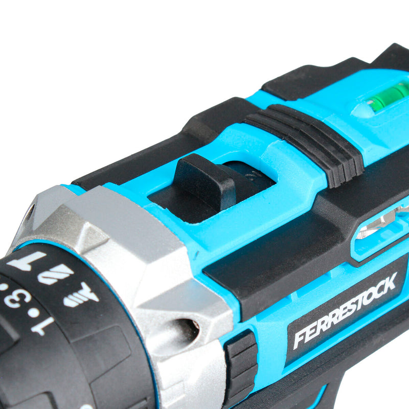 Drill and accessories set Ferrestock FSKTAB101 21 V 25 Pieces