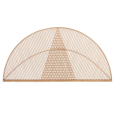 Cabeceira de Cama Triângulo Castanho Rotim 160 x 80,5 x 2 cm