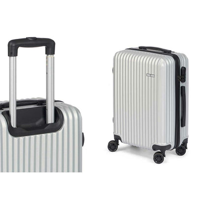 Set of suitcases Light grey Stripes 3 Pieces