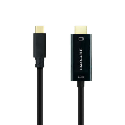 USB-C to HDMI Cable NANOCABLE 10.15.5132 Black 1,8 m 4K Ultra HD