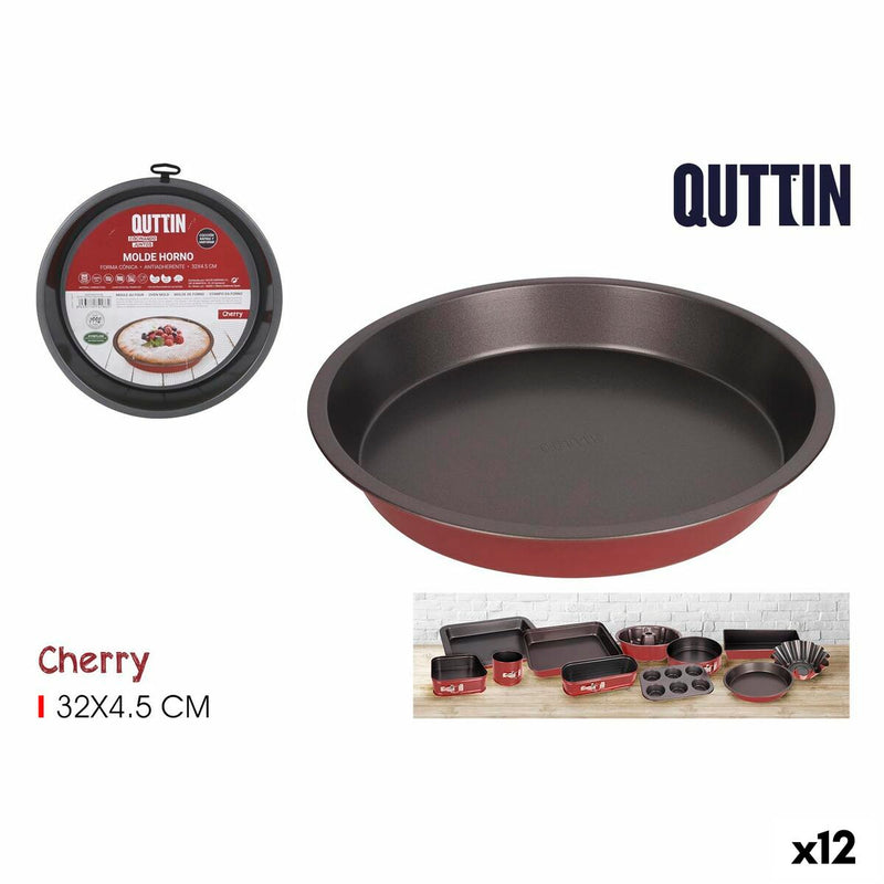 Molde para o Forno Quttin Cherry Aço com carbono 32 x 32 x 5 cm (12 Unidades)