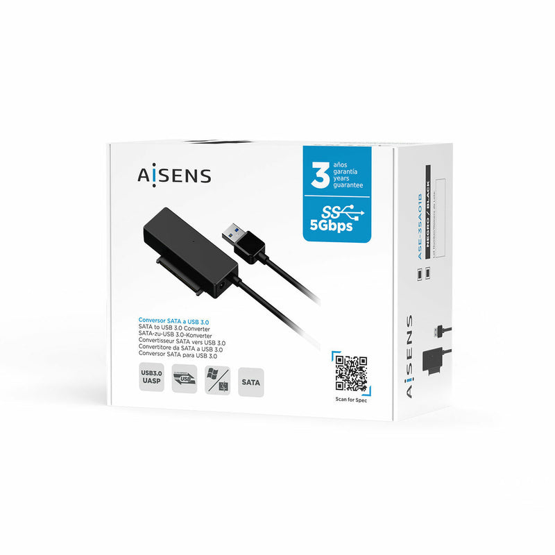 Adaptador USB a SATA para Disco Rígido Aisens ASE-35A01B