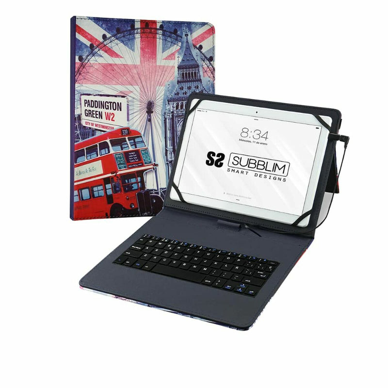 Capa para Tablet e Teclado Subblim SUB-KT1-USB050 Qwerty espanhol