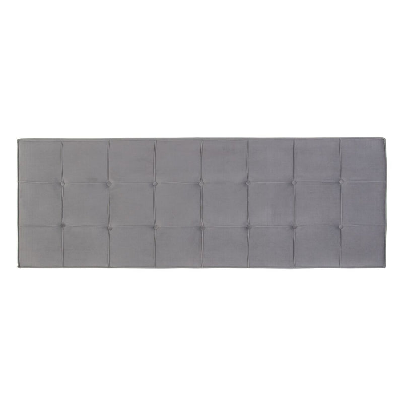 Cabeceira de Cama 180 x 7 x 64 cm Tecido Sintético Cinzento