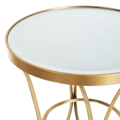 Side table 48 x 48 x 62 cm Crystal Golden Metal