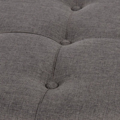 Pouffe 63 x 63 x 41 cm Synthetic Fabric Metal Dark grey