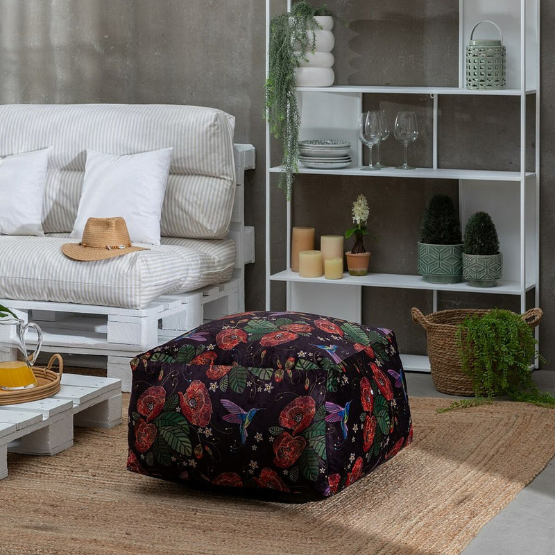 Pouf Coquelicot Polyester 60 x 60 x 30 cm