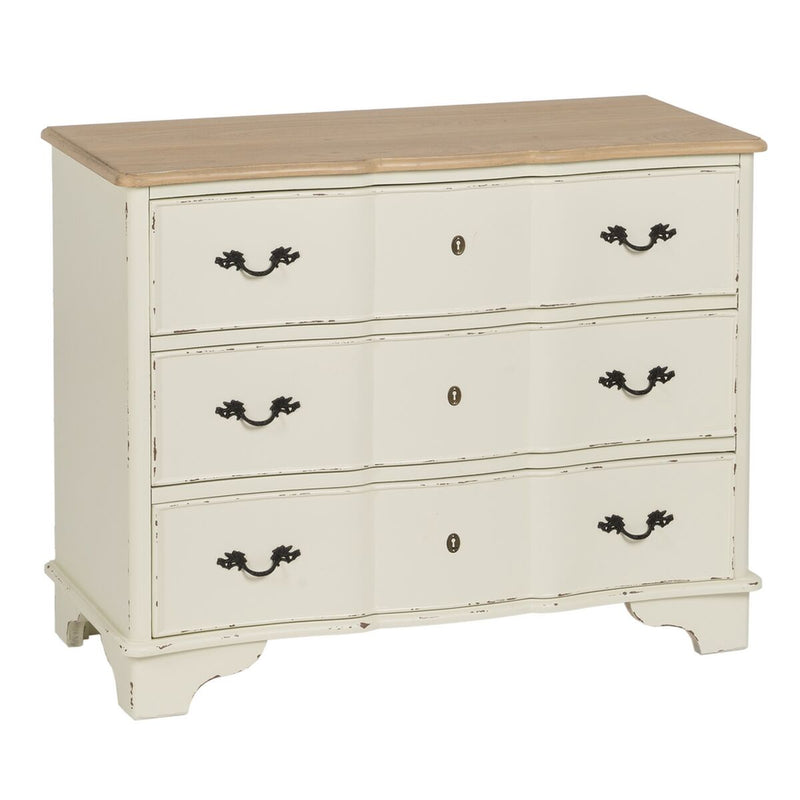 Chest of drawers Cream Natural Fir wood MDF Wood 100 x 45 x 80 cm