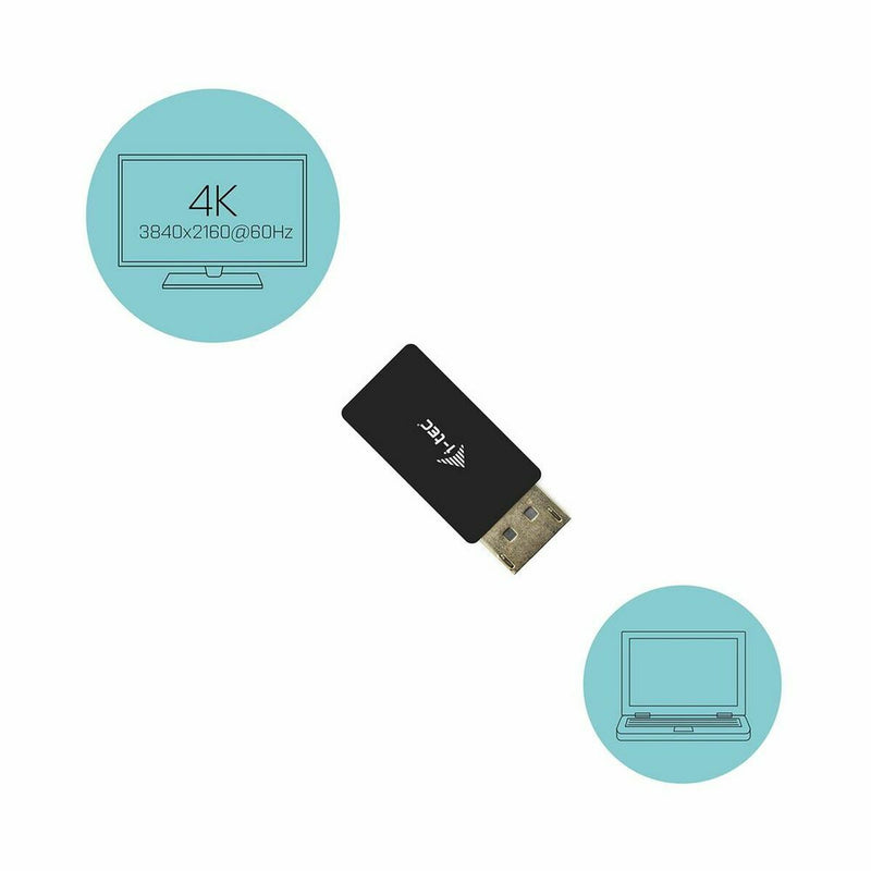 Adaptateur DisplayPort vers HDMI i-Tec DP2HDMI4K60HZ Noir