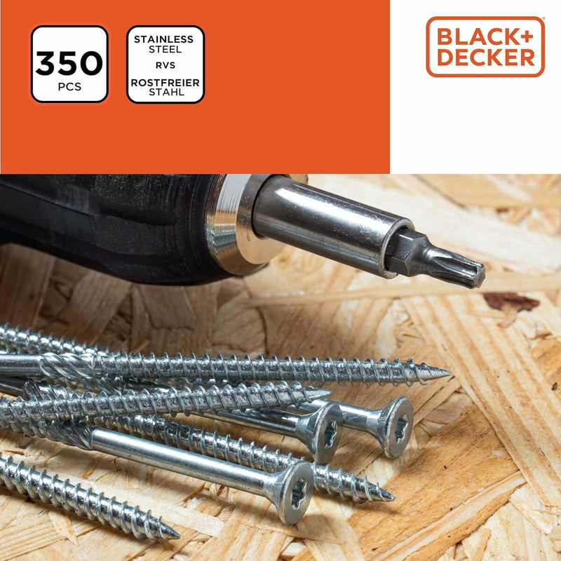 Kit de vissage Black & Decker Pozidriv Bois 350 Pièces