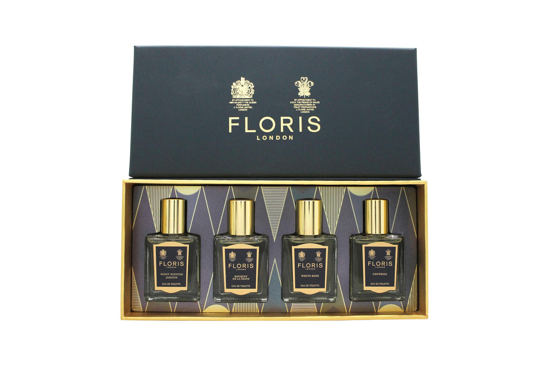 Floris Presentset 15ml Night Scented Jasmine EDT + 15ml Bouquet De La Reine EDT + 15ml White Rose EDT + 15ml Chypress EDT