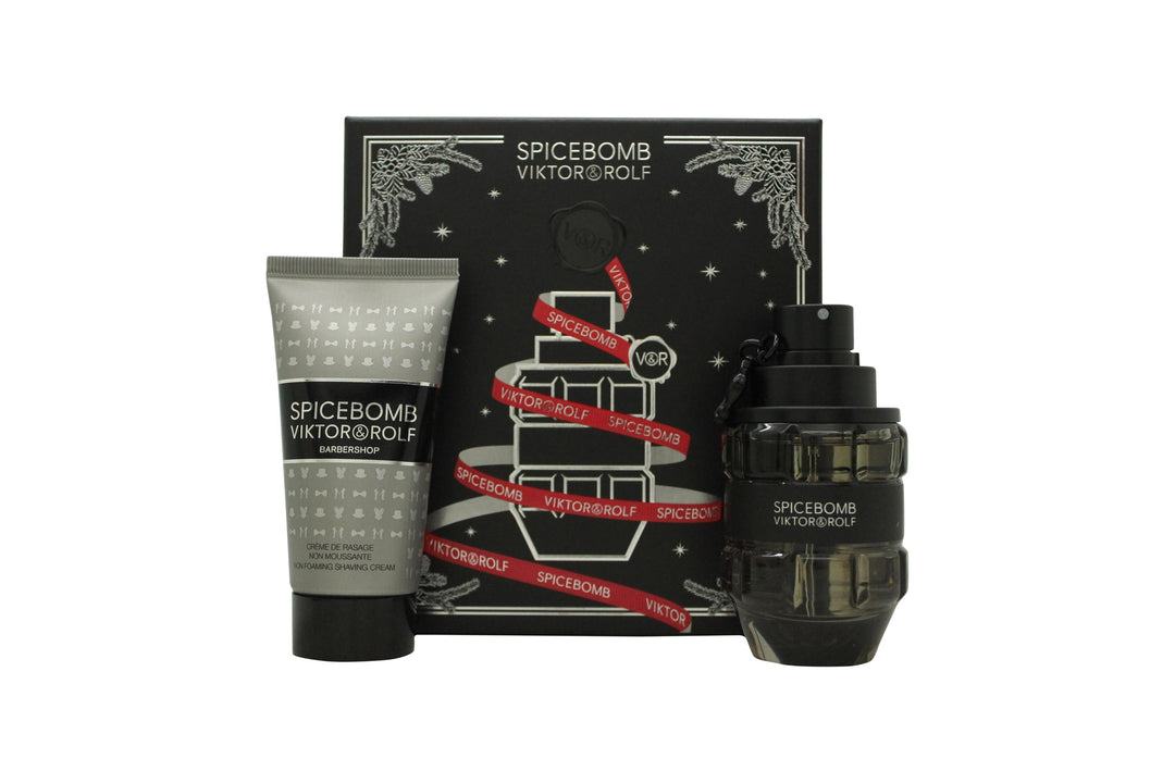 Viktor & Rolf Spicebomb Christmas Gift Set 50ml EDT + 50ml Shaving Cream