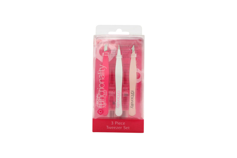 Royal Cosmetics Functionality Tweezers 3 Pack