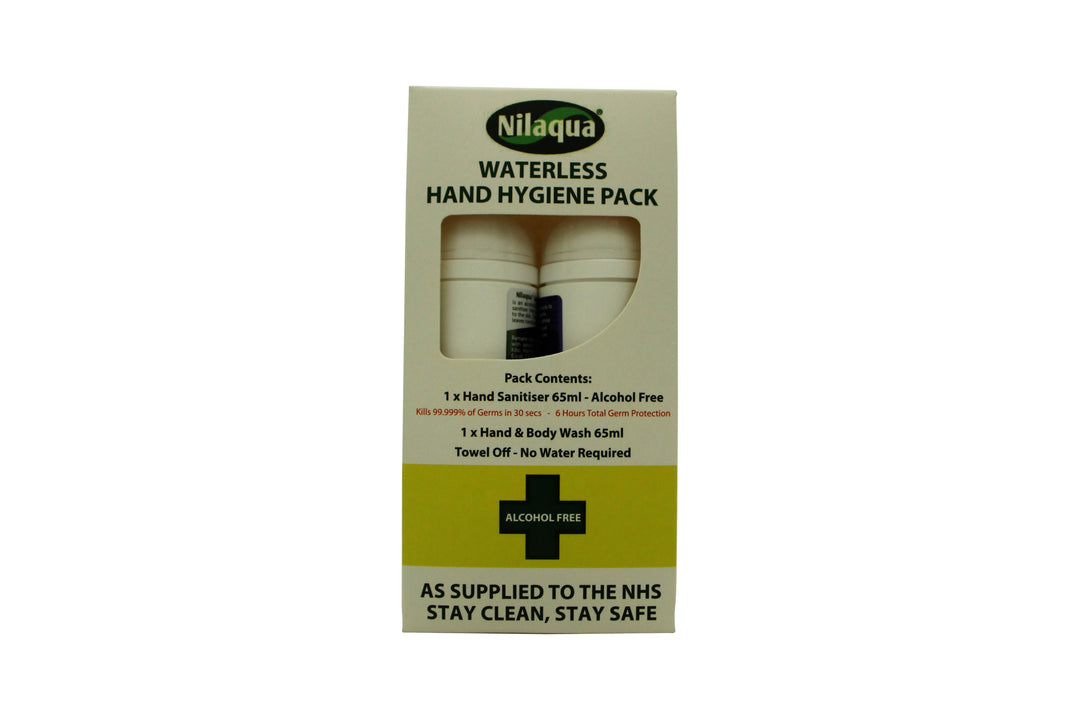 Nilaqua Waterless Handhygienpaket 65ml Handsprit + 65ml Handtvätt