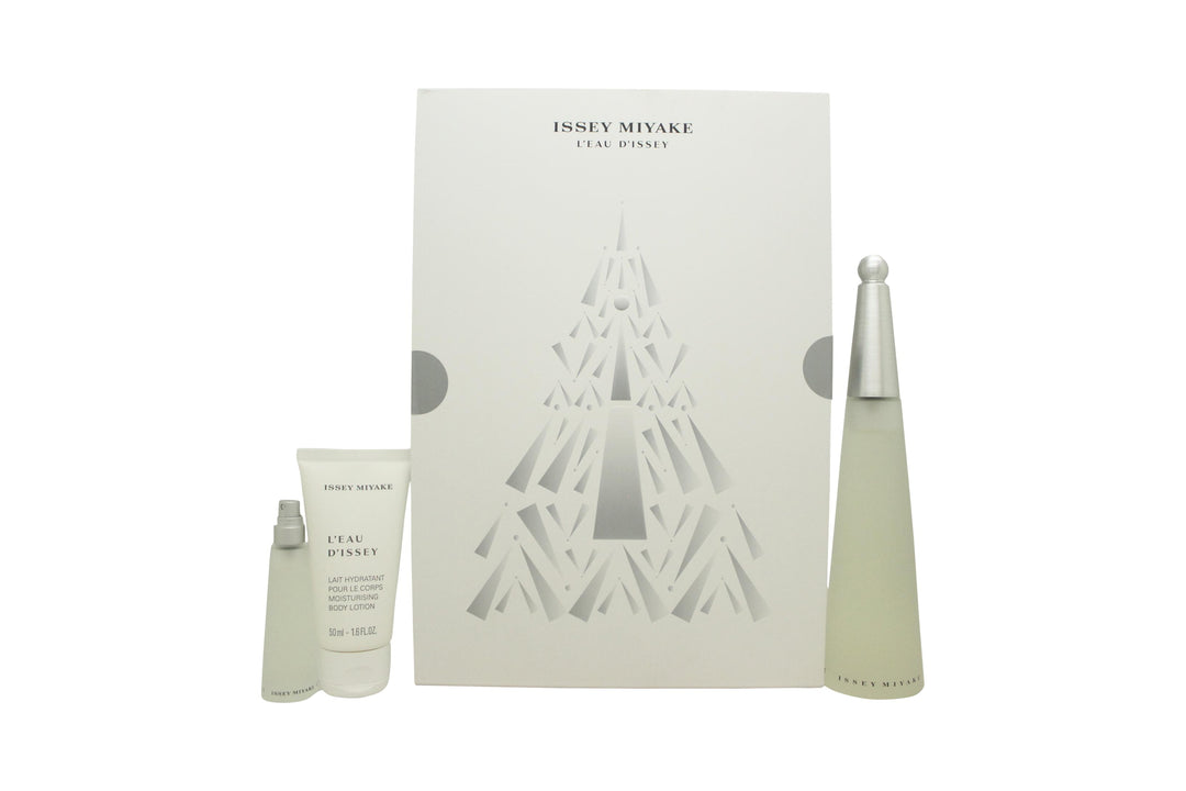 Issey Miyake L'eau d'Issey Gift Set 100ml EDT + 50ml Body Lotion + 10ml EDT Purse Spray - Christmas Edition