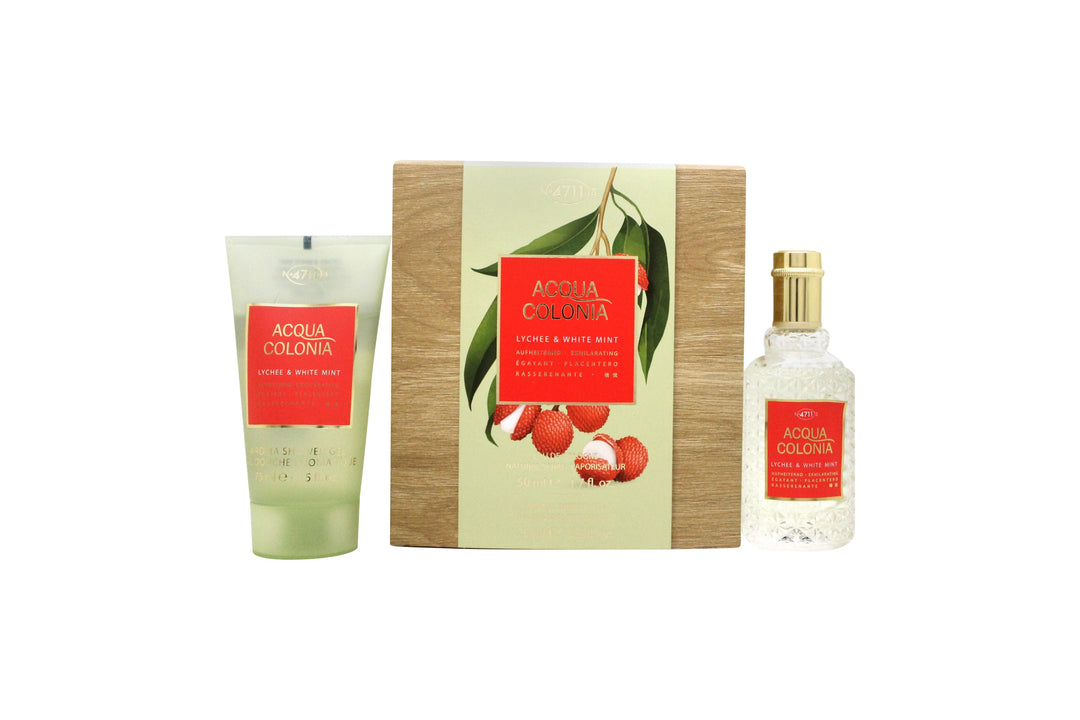 Mäurer & Wirtz 4711 Acqua Colonia Lychee & White Mint Presentset 50ml EDC + 75ml Duschgel