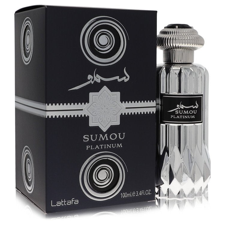 Lattafa Sumou Platinum by Lattafa Eau De Parfum Spray (Unisex) 3.4 oz for Men