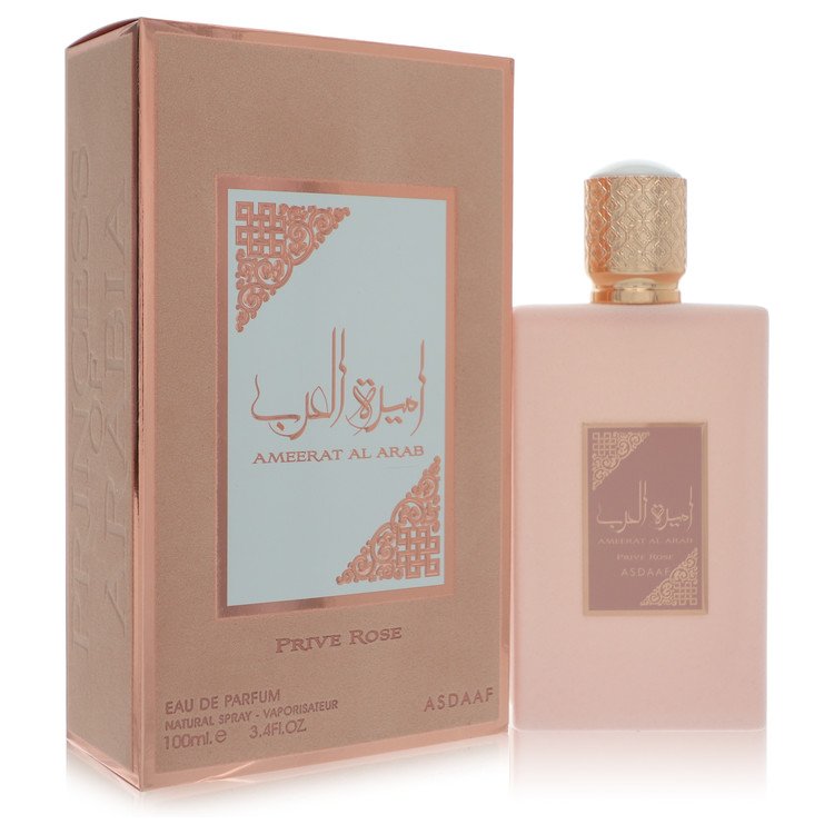 Asdaaf Ameerat Al Arab Prive Rose by Lattafa Eau De Parfum Spray (Unisex) 3.4 oz for Women