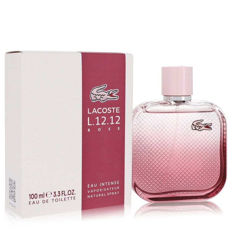 Lacoste Eau De Lacoste L.12.12 Rose Eau Intense by Lacoste Eau De Toilette Spray (Unboxed) 3.3 oz for Women