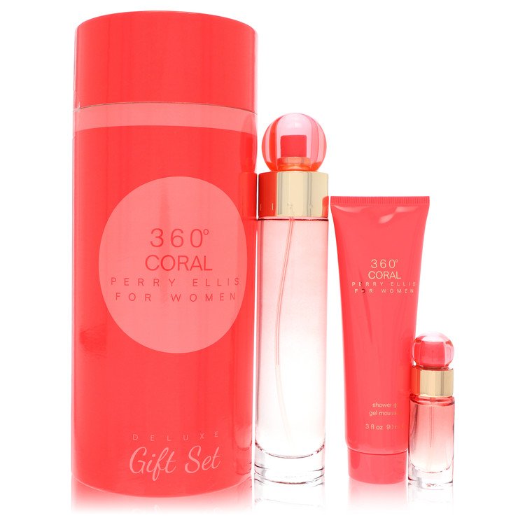 Perry Ellis 360 Coral Gift Set By Perry Ellis