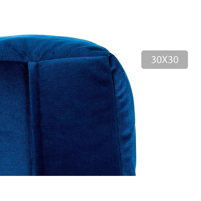Pouf Velours Bleu 30 x 30 x 30 cm (4 Unités)