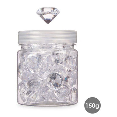 Pierres Décoratives Diamant 150 g Transparent (16 Unités)