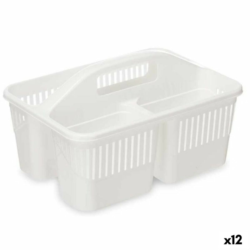 Organizador Limpeza Branco Plástico 31,3 x 18 x 22 cm (12 Unidades)