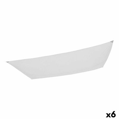 Toldos de vela Aktive Retangular Branco 200 x 0,5 x 300 cm (6 Unidades)