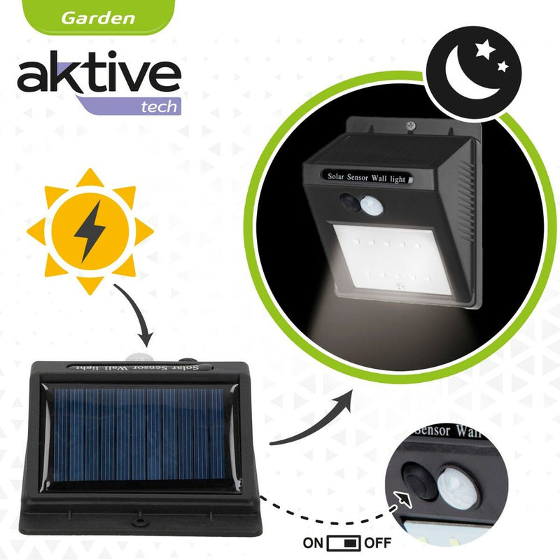 Solar light Aktive Plastic 9 x 12 x 5 cm (6 Units)