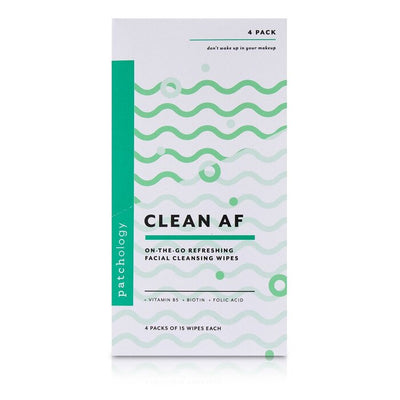 Clean Af On-the-go Refreshing Facial Cleansing Wipes - 4x15sheets