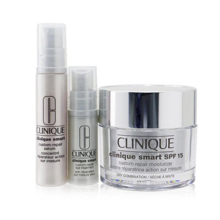 Skincare Specialists Clinique Smart Custom-repair Set: Moisturizer Spf 15 50ml + Serum 10ml + Eye Treatment 5ml - 3pcs