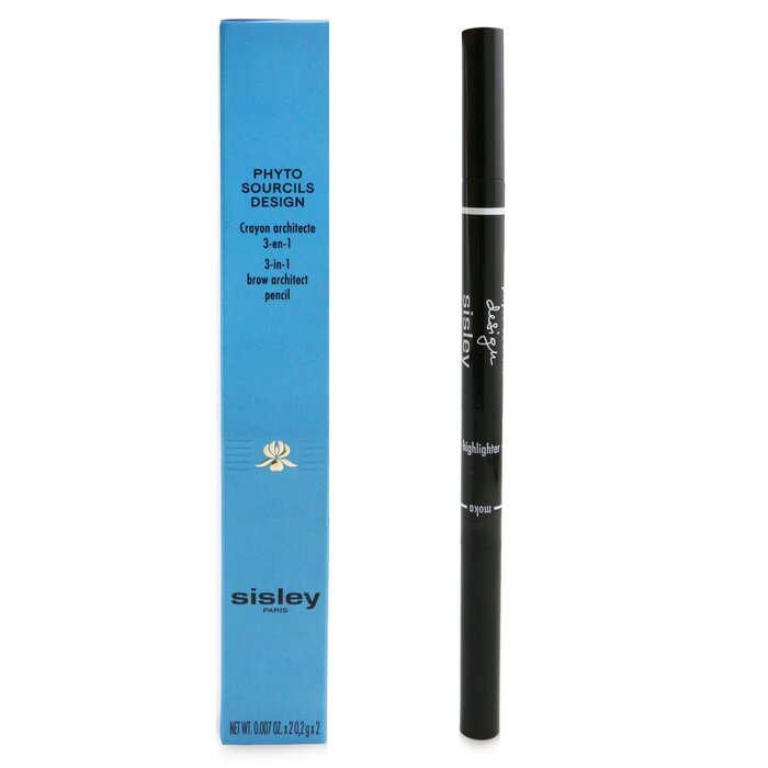 Phyto Sourcils Design 3 In 1 Brow Architect Pencil - # 4 Moka - 2x 0.2g/0.007oz