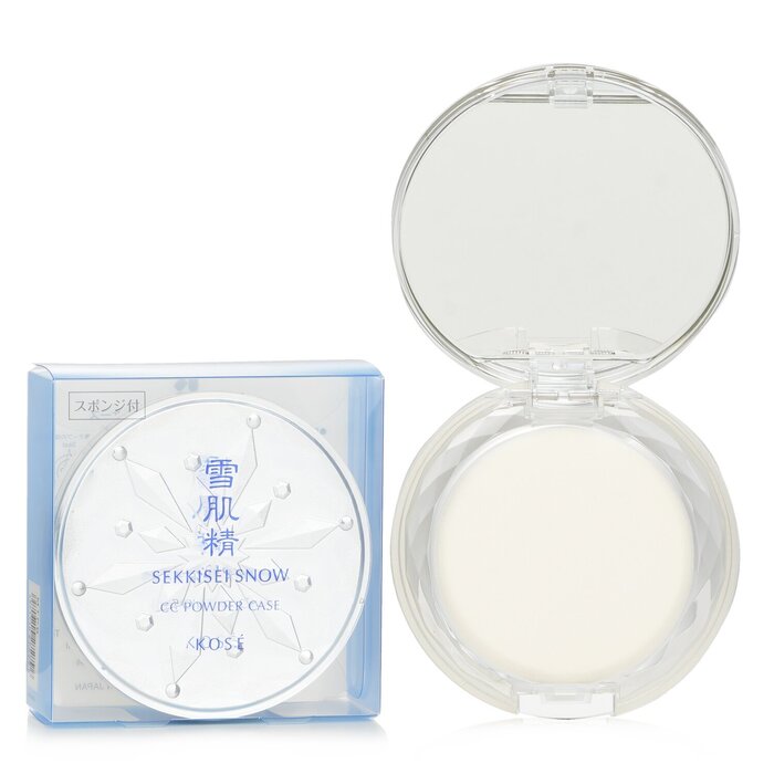 Sekkisei Snow Cc Powder Case With Sponge - 1pc