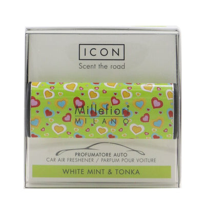 Icon Cuori & Fiori Car Air Freshener - White Mint & Tonka - 1pc