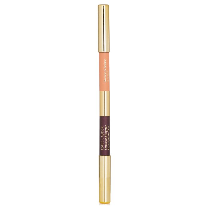 Lauder Smoke & Brighten Kajal Eyeliner Duo - # 02 Bordeaux / 02 Ivory - 5g/0.02oz