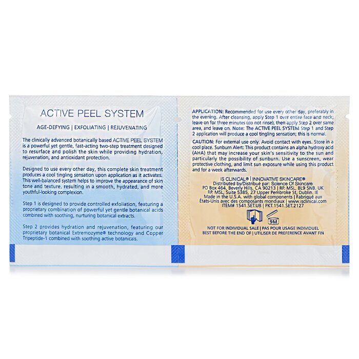 Active Peel System Step 1& 2 Treatment Pads - 15x2.9ml/0.098