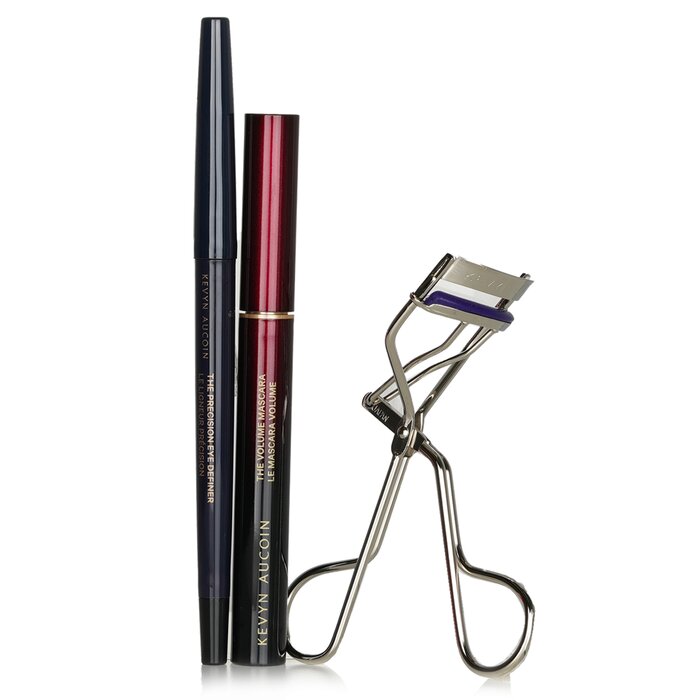 The Beauty Stars: Eye Defining Lash + Liner Trio: 1x Eyelash Curler + 1x Mascara + 1x Eyeliner - 3pcs