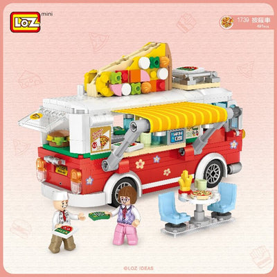 Loz Mini Blocks - Pizza Car - 14 x 18 x 8 cm