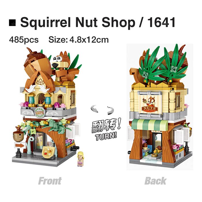 Loz Street Series - Squirrel Nut Shop - 19.5x16.5x4.5cm