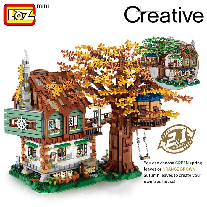 Loz Mini Blocks - Tree House - 41 x 28 x 11 cm