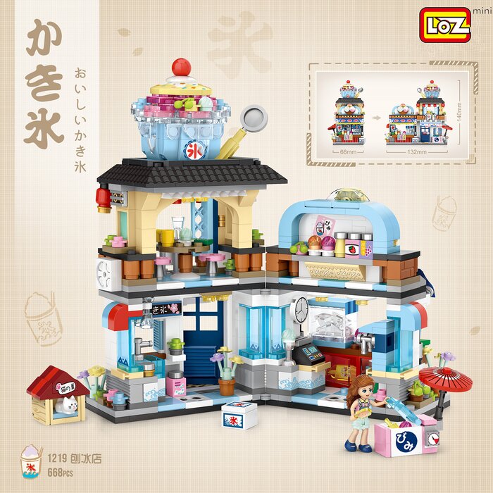 Loz Mini Blocks - Japanese Shaved Ice Shop - 15 x 20 x 8cm